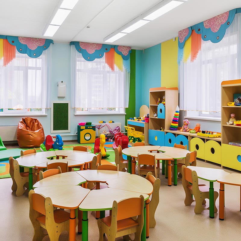 A colorful classroom
